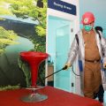 Gubernur Kaltara Pimpin Penyemprotan Massal Desinfektan di Tanjung Selor