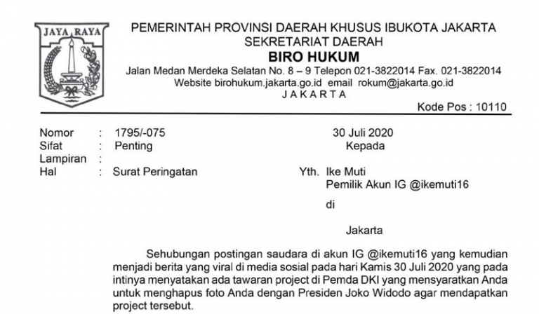 somasi Pemprov DKI