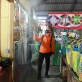 Pasar Induk Tanjung Selor Disemprot Disinfektan