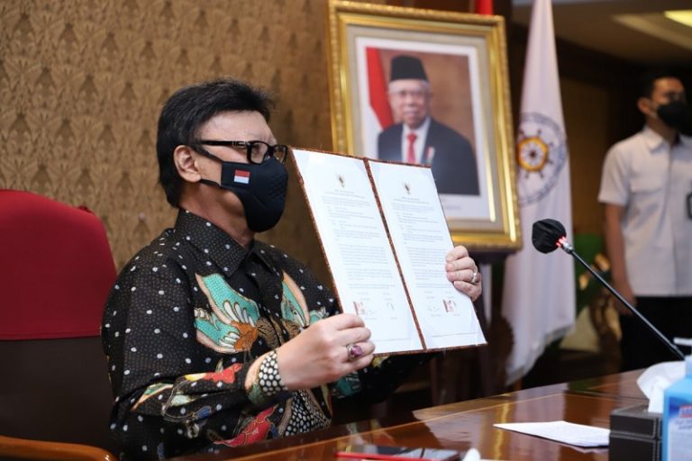 Menteri Tjahjo dalam acara Serah Terima Naskah Soal Seleksi CASN Formasi T.A 2021, secara virtual, Selasa (20/04).