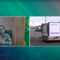 Menag Yaqut Cholil Qoumas dalam keterangan pers menyambut kedatangan 8 juta dosis vaksin Sinovac, Kamis (22/07/2021).