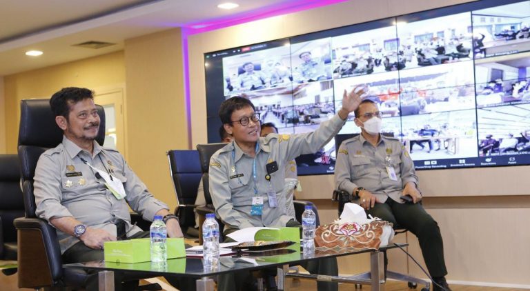 Mentan Syahrul saat membuka Pelatihan Kewirausahaan Pertanian Petani Milenial, Senin (6/9/2021),