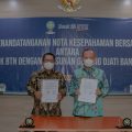 UIN Sunan Gunung Djati Bandung melakukan penandatanganan Memorandum of Understanding (MoU) dengan Bank Tabungan Negara (BTN) yang berlangsung di gedung O. Djauharuddin AR, Kamis (14/10/2021).
