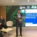 Menteri Energi dan Sumber Daya Mineral (ESDM) Arifin Tasrif saat dialog transisi energi pada gelaran COP ke-26 di Pavilion Indonesia, Glasgow, United Kingdom (4/11)