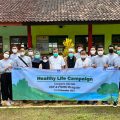 Millenial Jamkrindo Tanamkan Perilaku Hidup Sehat Kepada Pelajar di Geopark Ciletuh