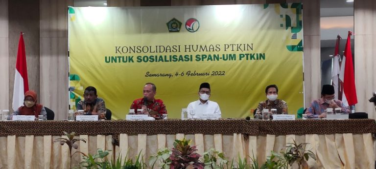 Konsolidasi Humas PTKIN untuk Sosialisasi SPAN-UM PTKIN yang berlangsung di Hotel Aston Inn Pandanaran Semarang, sejak Jumat-Minggu (04-06/02/2022).