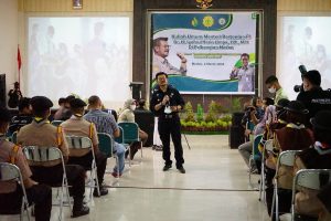Menteri Pertanian Syahrul Yasin Limpo memberikan kuliah umum di Politeknik Pembangunan Pertanian (Polbangtan) Medan, Kamis(3/3).