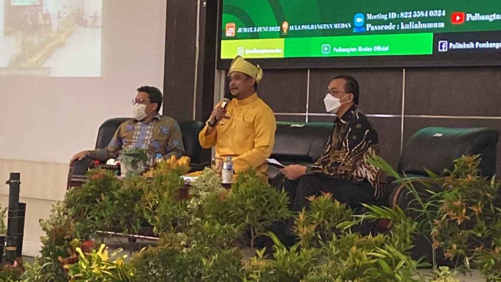 Wali Kota Medan, Bobby Nasution saat acara Stadium General di Polbangtan Medan, Jumat, 3 Juni 2022.