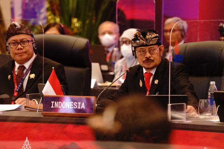 Menteri Pertanian RI Syahrul Yasin Limpo (SYL) memimpin langsung sidang Agriculture Ministers Meeting (AMM) G20, di Hotel InterContinental Jimbaran Bali pada Rabu (28/09/2022)