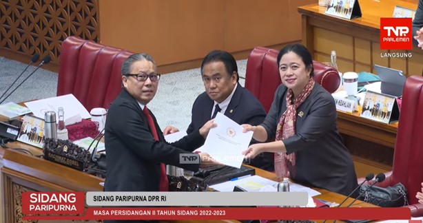 Sidang Paripurna DPR RI Pengesahan UU P2SK