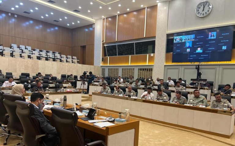 Menteri Pertanian (Mentan) Syahrul Yasin Limpo saat rapat kerja (Raker) perdana bersama Komisi IV DPR RI tahun 2023.