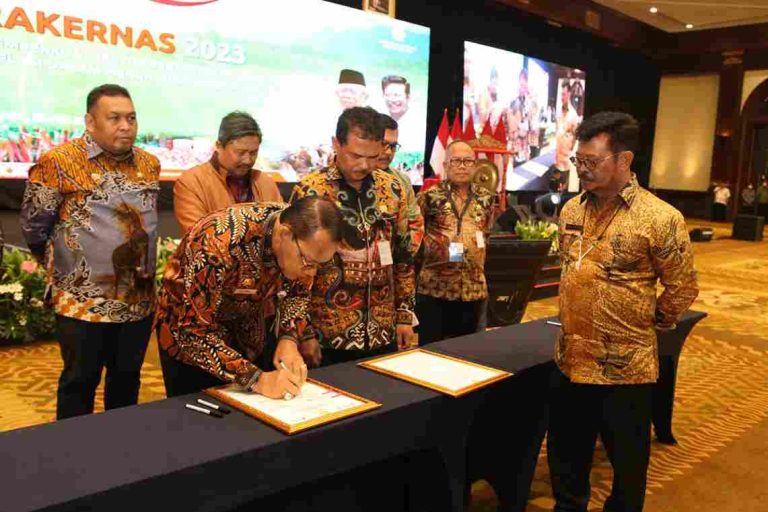Rapat Kerja Nasional (Rakernas) Pembangunan Pertanian 2023 di Hotel Bidakara Jakarta, Rabu (25/1/2023).
