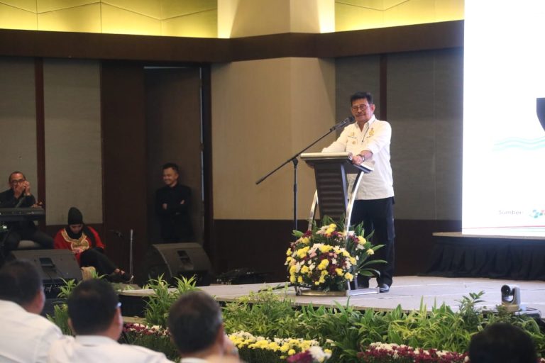 Menteri Pertanian Syahrul Yasin Limpo (Mentan SYL)  saat Rapat Kerja Nasional (Rakernas) Pembangunan TA 2023 di IICC (26/01).