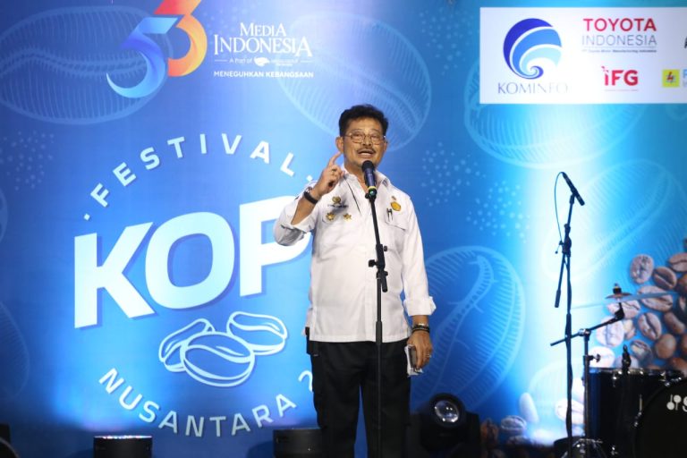 Menteri Pertanian Syahrul Yasin Limpo (Mentan SYL) membuka festival kopi nusantara 2023