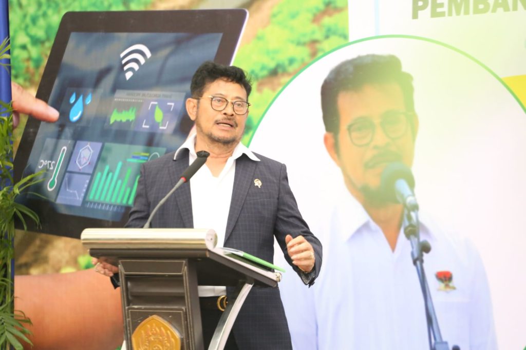 Mentan SYL dalam memberikan kuliah umum bertajuk Pertanian Presisi Mendukung Pembangunan Pertanian Modern di Universitas Padjajaran (Unpad), Bandung, Jumat (17/3/2023).