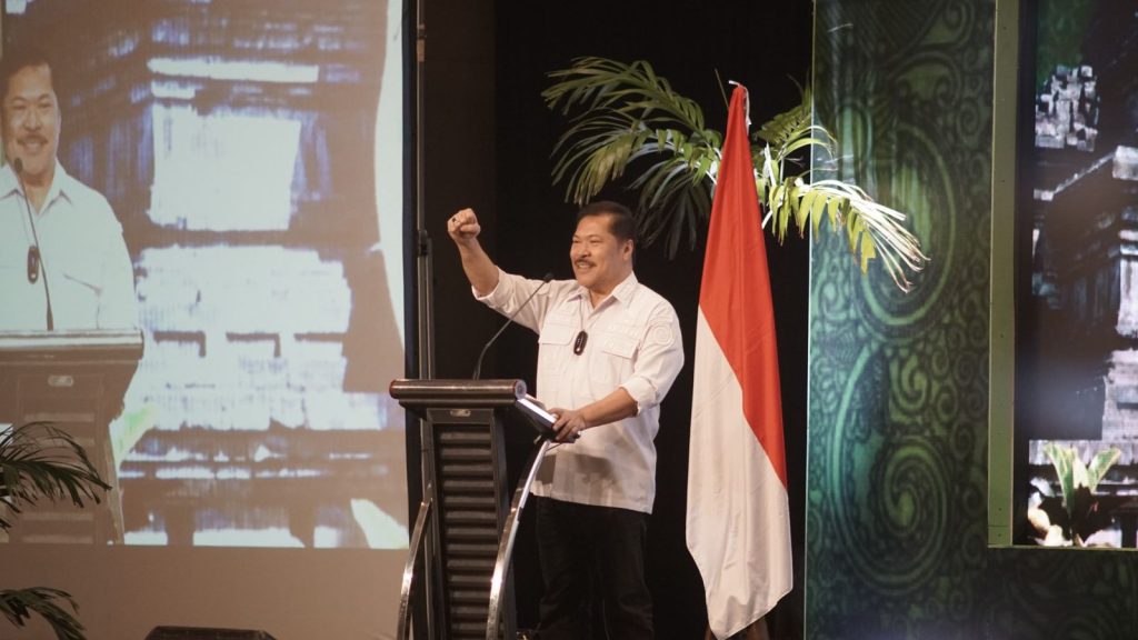 Inspektur Jenderal Kementerian Pertanian (Irjen Kementan), Jan Samuel Maringka dalam Rapat Koordinasi Pengawasan Bidang Ketahanan Pangan di Surabaya, Jawa Timur, Kamis, 11 Mei 2023.
