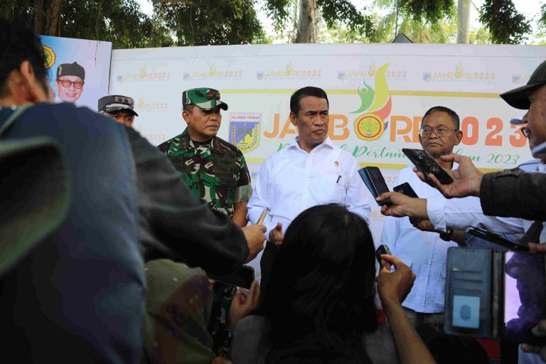 Menteri Pertanian (Mentan) Andi Amran Sulaiman menghadiri dan membuka  Jambore Penyuluh Pertanian Nasional Tahun 2023 yang dihelat di Kabupaten Sigi, Provinsi Sulawesi Tengah (Sulteng).