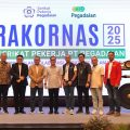 Wakil Menteri Ketenagakerjaan (Wamenaker) Immanuel Ebenezer saat menghadiri Rapat Koordinasi Nasional (Rakornas) Serikat Pekerja PT Pegadaian (SP Pegadaian) di Bogor, Jawa Barat, pada Kamis (31/7). Foto: Istimewa