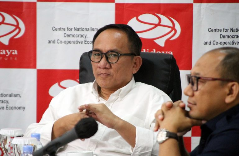 Direktur Eksekutif Adidaya Institute Rahman Toha Budiarto dan Politisi Partai Demokrat Andi Arief (IST)
