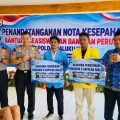 Penandatanganan MoU Bantuan Beasiswa Generasi Emas Kie Raha pada Rabu (28/10/2026). Istimewa